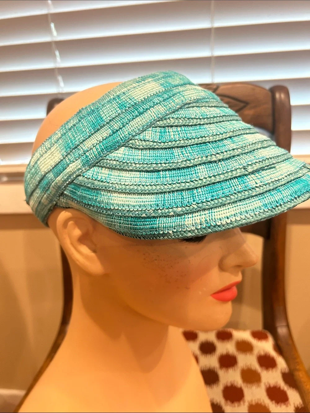 Missoni Mare Turquoise Straw Visor